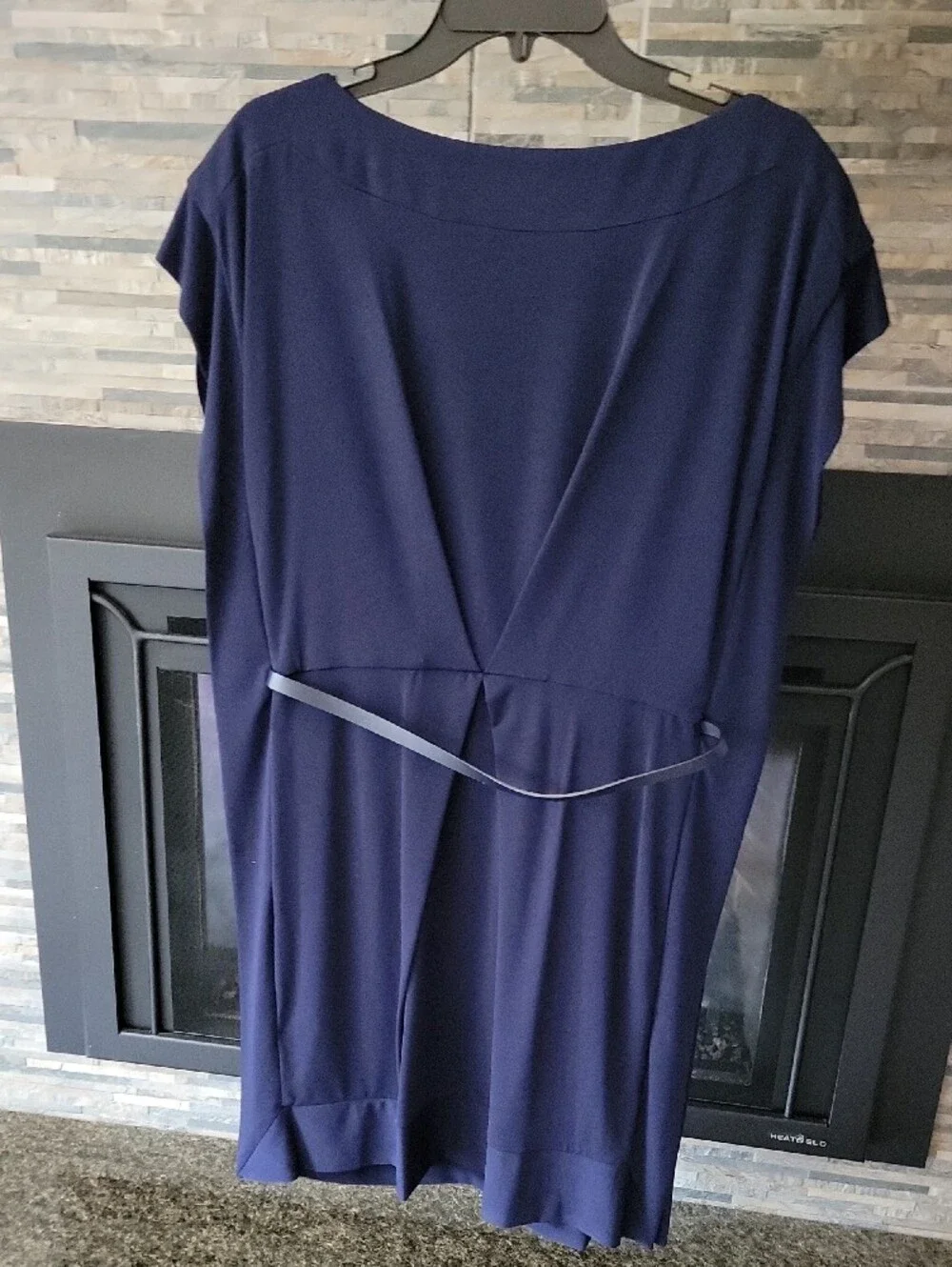 Vince Camuto Navy Blue Belted Sheath Dress 10